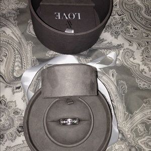 Mens vera wang wedding band 14k white gold with 1ct diamonds